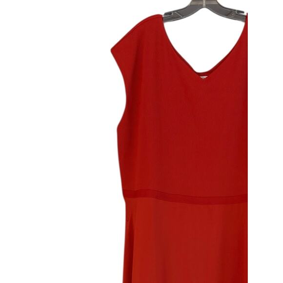 Athleta Long Brick Terra Cotta Dress Back Cut Out 3X Flowy Comfortable Athletic - Picture 5 of 12